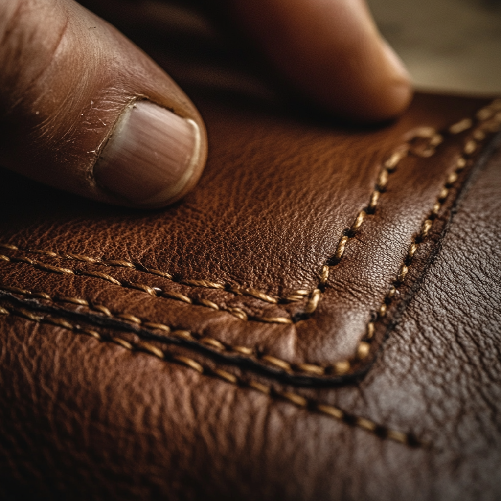 Craft direction: close-up of a stitch