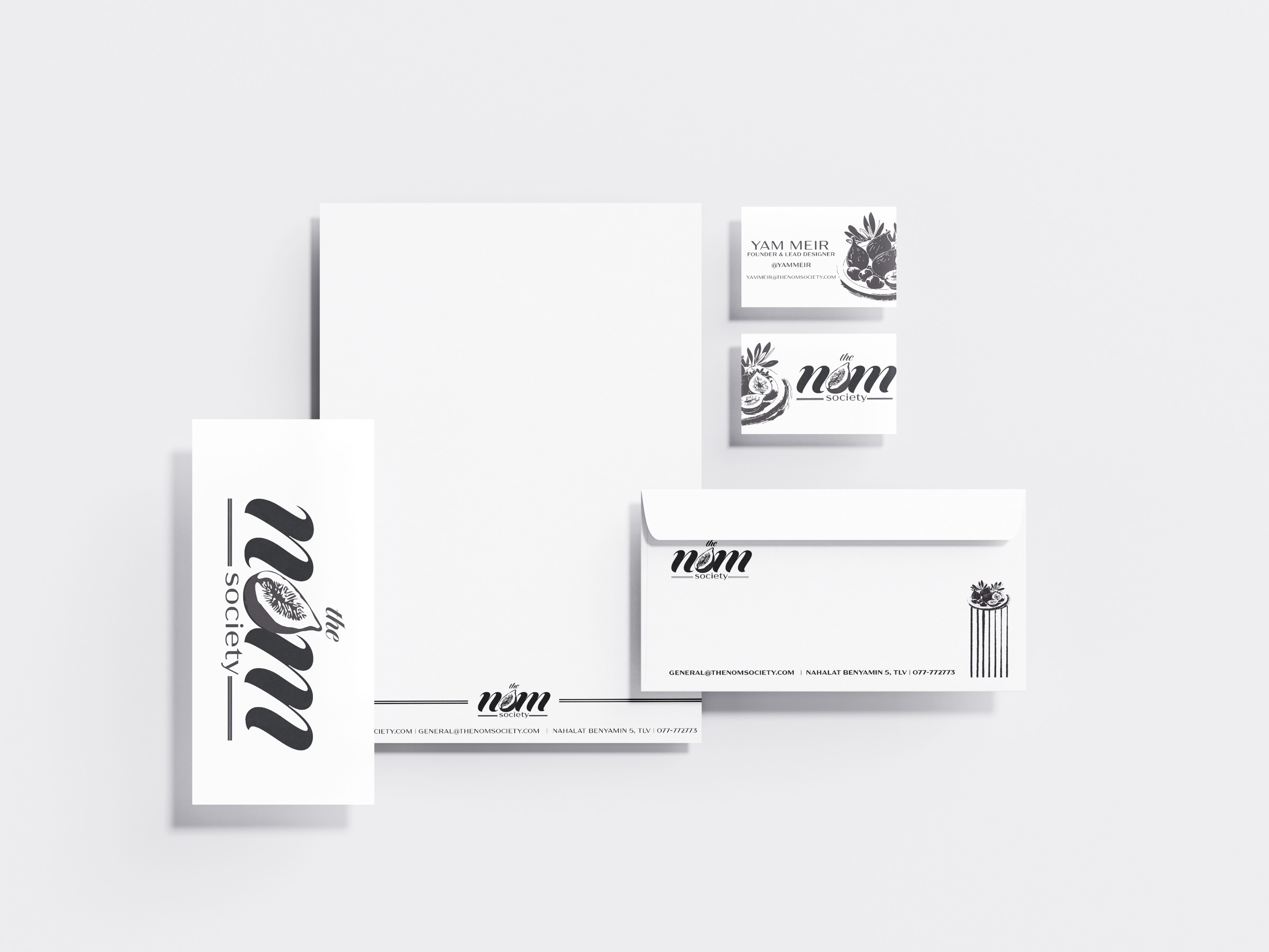 Stationery suite: letterhead, cards, envelope